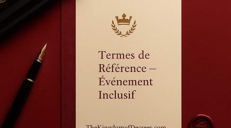 Événement sportif inclusif : modèle de TDR (termes de référence)