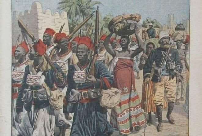 Tirailleurs sénégalais au Maroc après 1907 : Casablanca, Petit Journal, daté du 22 mars 1908