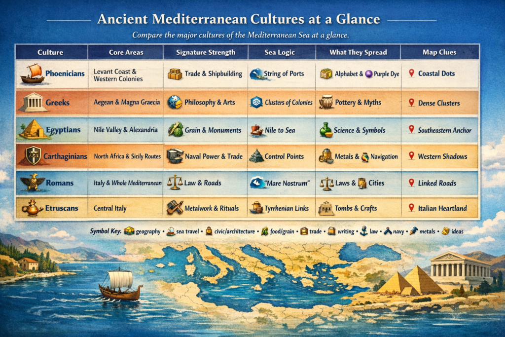 Decoding the Map of Ancient Mediterranean Cultures