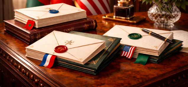 Les principales formules diplomatiques en français, anglais et arabe