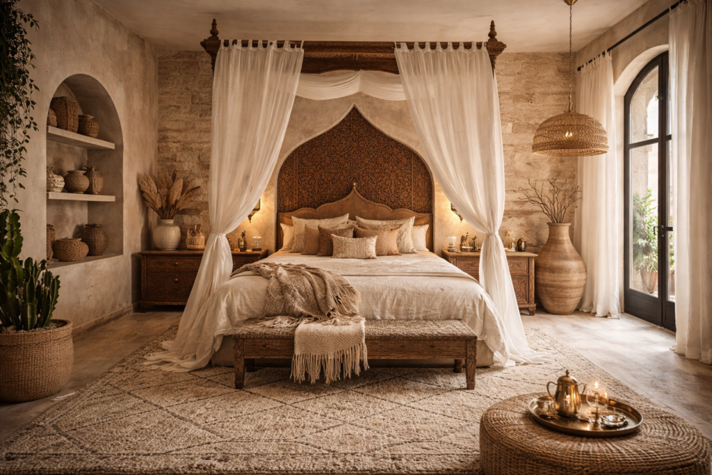 Modern Moroccan Bedroom: From ceremonial beauty to lived-in elegance