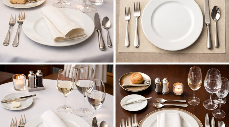 L'art discret de la disposition des couverts sur une table