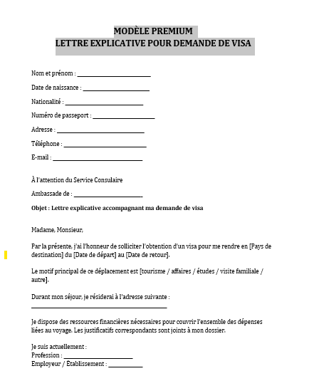 Lettre explicative pour demande de visa : le document silencieux qui façonne souvent la décision consulaire